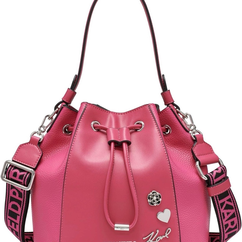 NWT Karl Lagerfeld Pink Bucket Bag